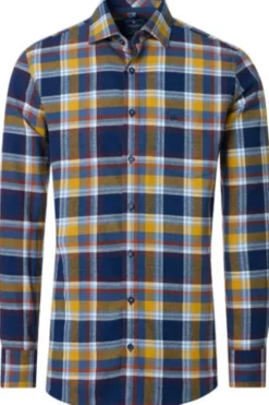 REDMOND Flanell Hemd Orange kariert
