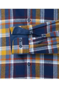 REDMOND Flanell Hemd Orange kariert