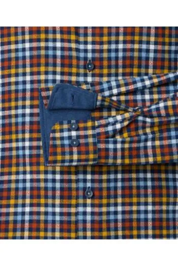 REDMOND Flanell Hemd Orange kariert