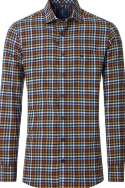 REDMOND Flanell Hemd Orange kariert
