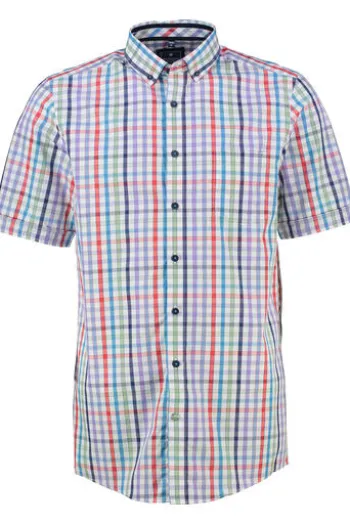 Redmond Hemd blau kariert Regular Fit