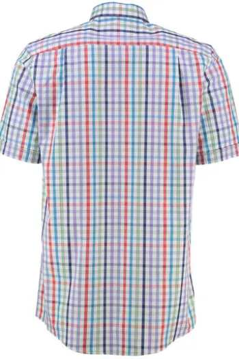 Redmond Hemd blau kariert Regular Fit