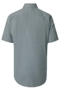 REDMOND Hemd camel gemustert Comfort Fit Kurzarm