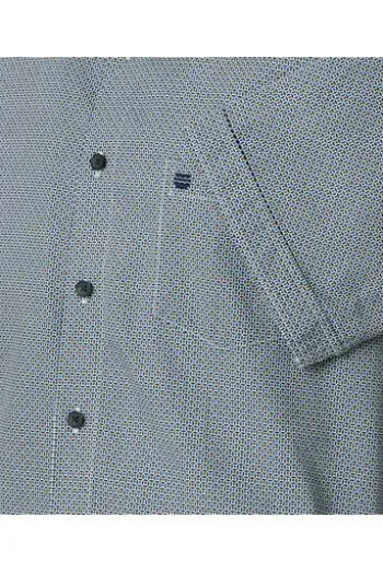 REDMOND Hemd camel gemustert Comfort Fit Kurzarm