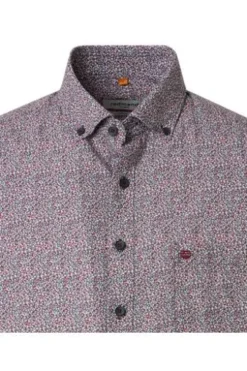 REDMOND Hemd grün kariert Casual Fit Kurzarm