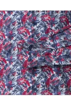 REDMOND Hemd rot geblümt Comfort Fit