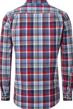 REDMOND Hemd rot kariert Comfort Fit Langarm