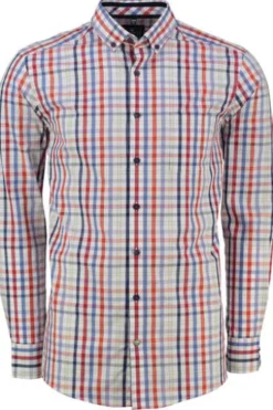Redmond Hemd rot kariert Regular Fit
