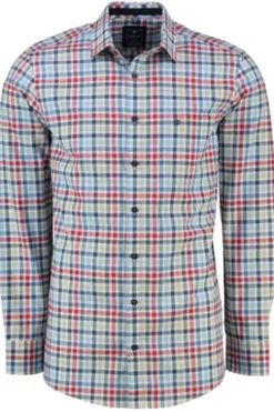 REDMOND Hemd rot kariert Regular Fit Langarm Button-Down
