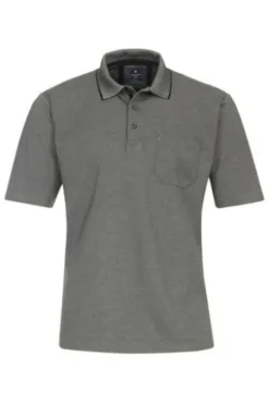 REDMOND Jersey Polo Shirt grau Regular Fit