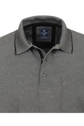 REDMOND Jersey Polo Shirt grau Regular Fit