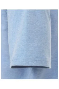 REDMOND Jersey Polo Shirt hellblau Regular Fit