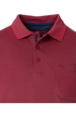 REDMOND Jersey Polo Shirt rot Regular Fit