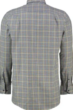REDMOND Oxford Karo Hemd gelb kariert Regular Fit Langarm Button-Down