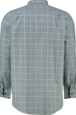 REDMOND Oxford Karo Hemd grün kariert Regular Fit Langarm Button-Down