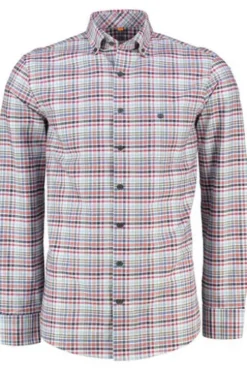 REDMOND Oxford Karo Hemd rot kariert Comfort Fit