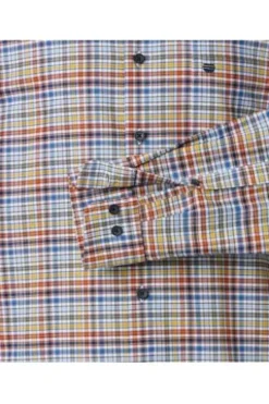 REDMOND Oxford Karo Hemd terra kariert Comfort Fit