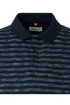 REDMOND Polo-Shirt blau gestreift