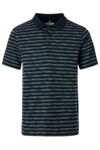REDMOND Polo-Shirt grün gestreift