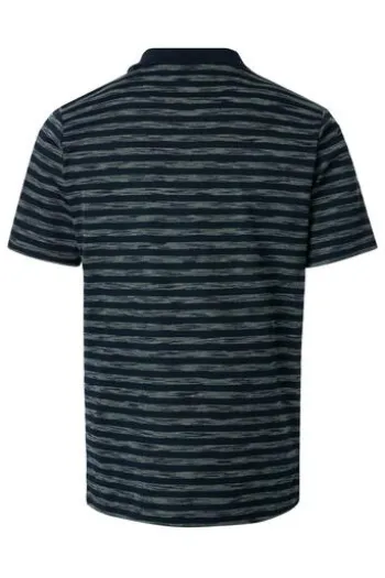 REDMOND Polo-Shirt grün gestreift