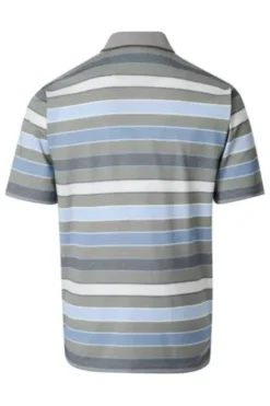 REDMOND Polo-Shirt grün gestreift