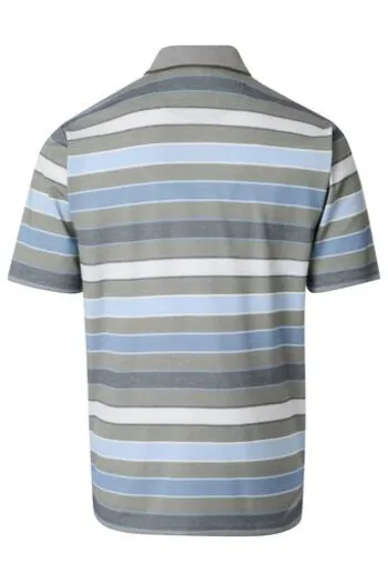 REDMOND Polo-Shirt grün gestreift