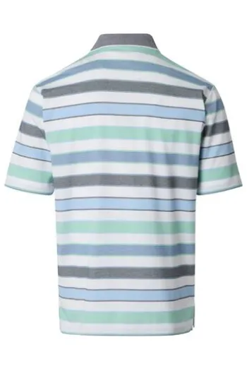 REDMOND Polo-Shirt grün gestreift