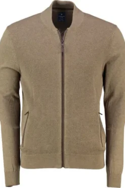 REDMOND Strickjacke braun Strukturmuster