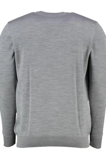 Rundhals Pullover mercury grey gemustert