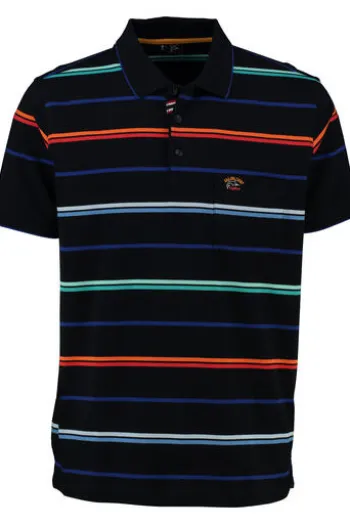SAILING COMP Polo-Shirt marine gestreift