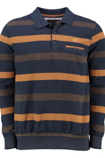 SAILING COMP Sweat-Shirt camel gestreift