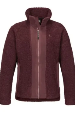 SCHOEFFEL Fleecejacke Kalmor dark twilight-bordeaux aus kuscheligem Teddyfleece