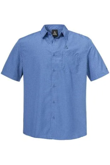 SCHOEFFEL Hemd Circ Dalfoss allure blue kariert Regular Fit