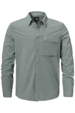 SCHOEFFEL Hemd Dunajec steel grey Regular Fit