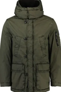 S4 JACKETS Parka mit Felleinsatz und abnehmbarer Kapuze oliv