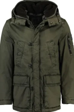 S4 JACKETS Parka mit Felleinsatz und abnehmbarer Kapuze oliv