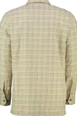 SKOGEN Flanell Hemd beige kariert Regular Fit mit Brusttasche