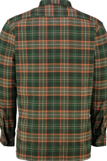 SKOGEN Flanell Hemd oliv kariert Regular Fit Langarm mit Brusttasche