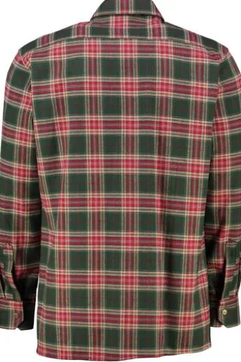 SKOGEN Flanell Hemd oliv kariert Regular Fit Langarm