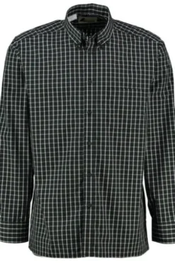 SKOGEN Hemd grün/ schwarz kariert Regular Fit