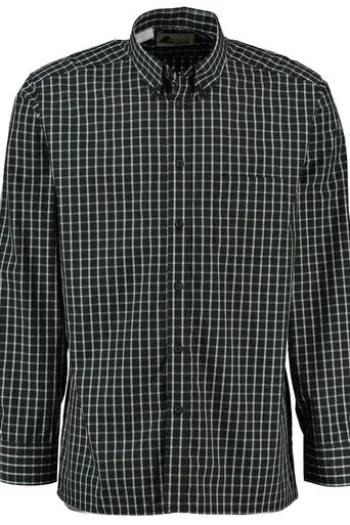 SKOGEN Hemd grün/ schwarz kariert Regular Fit