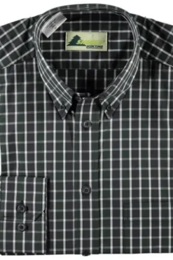 SKOGEN Hemd grün/ schwarz kariert Regular Fit