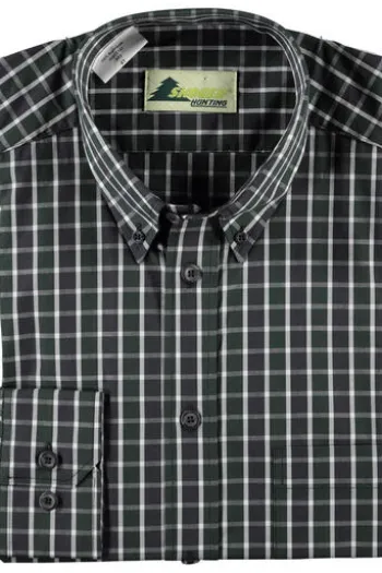 SKOGEN Hemd grün/ schwarz kariert Regular Fit