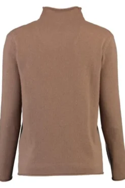 S.MARLON Stehbund- Pullover beige, flauschig, weichem Cashmere