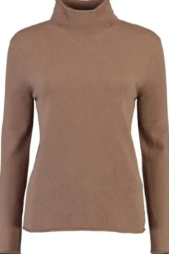 S.MARLON Stehbund- Pullover beige, flauschig, weichem Cashmere