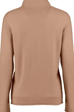 S.MARLON Stehkragen- Pullover caramel aus hochwertigem Cashmere
