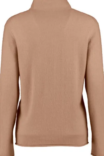 S.MARLON Stehkragen- Pullover caramel aus hochwertigem Cashmere