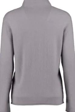 S.MARLON Stehkragen- Pullover grau aus hochwertigem Cashmere
