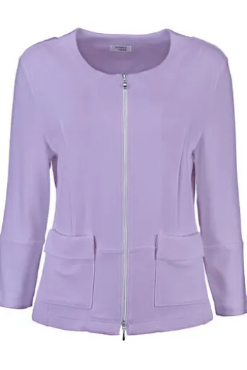 SOMMERMANN Jersey-Jacke lavendel 3/4-Arm in modischer Struktur-Qualität