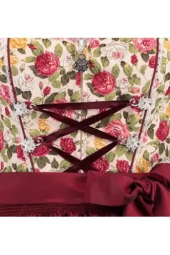 SPIETH&WENSKY Dirndl Gea rosa/dunkel rot